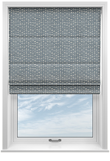 Rolling Hills Velvet, Charcoal - Roman Blind